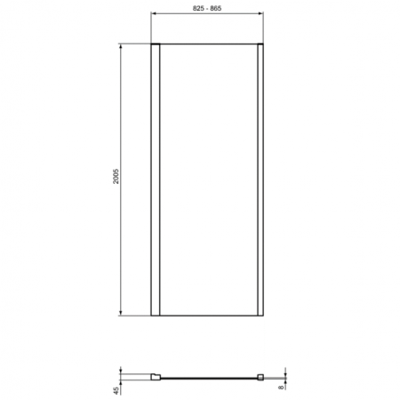 Реверсивная фиксированная панель 85 см Ideal Standard I.Life L, T4864EO